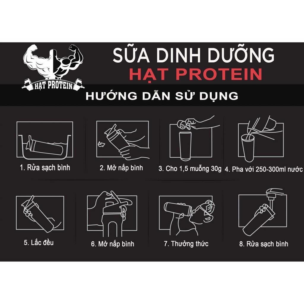 [ComBo 2 túi] Sữa dinh dưỡng hạt protein giúp tăng cân tăng,cơ hiệu quả (tặng kèm bình 700ml)