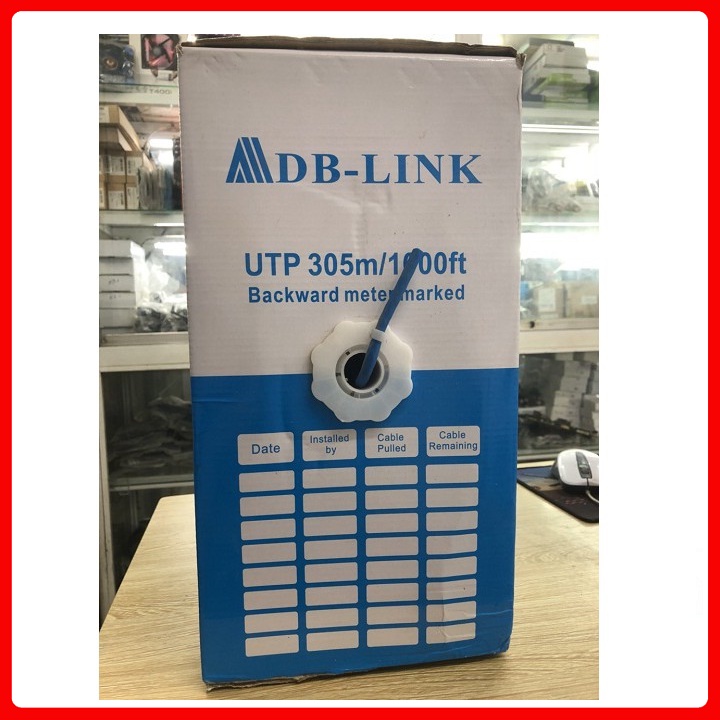 Dây Cáp Mạng  ADB Link Cat6 UTP 305M Cuộn ( Màu Xanh Dương , Lõi  Chữ Thập) - Chính hãng