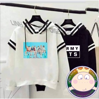 Áo hoodie bts viền tay cao cấp 6