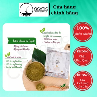 Bột thảo dược nhuộm tóc ogatic từ lá cây, nhuộm tóc phủ bạc an toàn không hóa chất, lên màu chuẩn