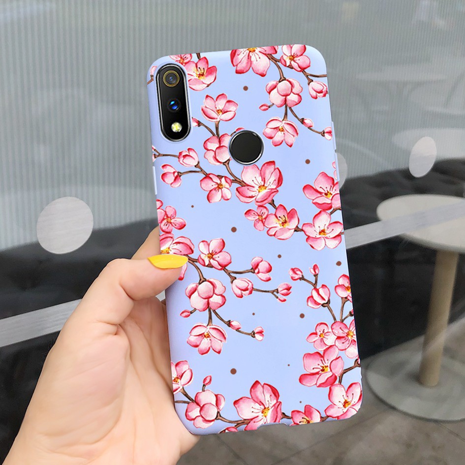 Ốp điện thoại dẻo họa tiết hoa xinh xắn thời trang cho Oppo Realme 3/ 3 Pro Realme3 3i 3pro Rmx1851 Rmx1821 Rmx1827