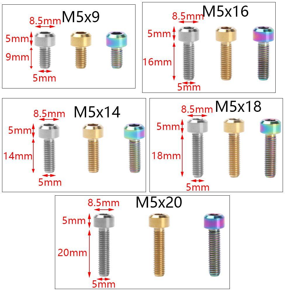 Ốc Vít Cố Định Thân Xe Đạp M5 Bằng Titan