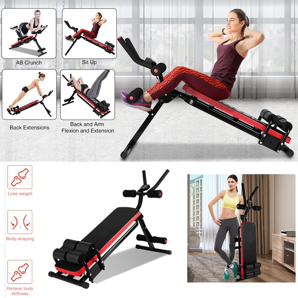 Ghế gập bụng chống đẩy đa năng cao cấp Abcoaster, Máy tập bụng nâng cao tại nhà giúp tăng cơ giảm mỡ hiệu quả Hapo