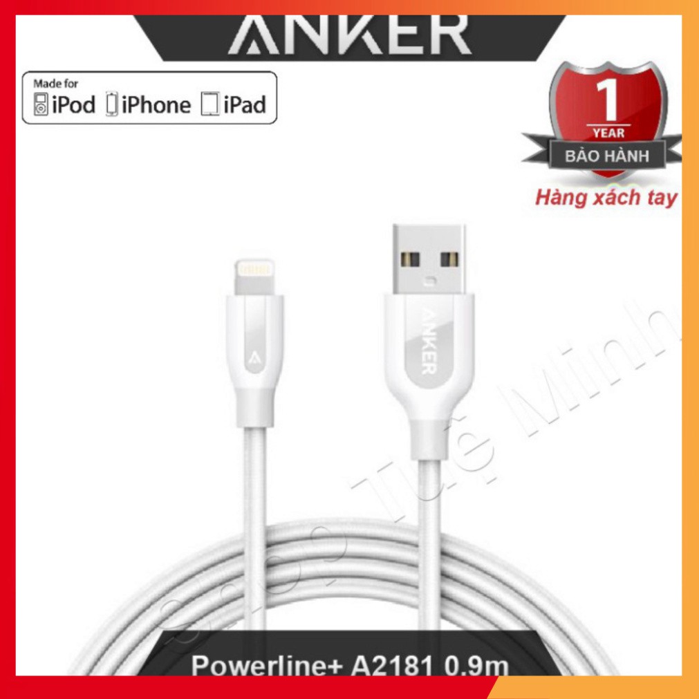 GIÁ CHƯA TỪNG CÓ Cable Lightning Anker Powerline+ A8121 0.9m - Cable sử dụng cho iPhone iPad GIÁ CHƯA TỪNG CÓ