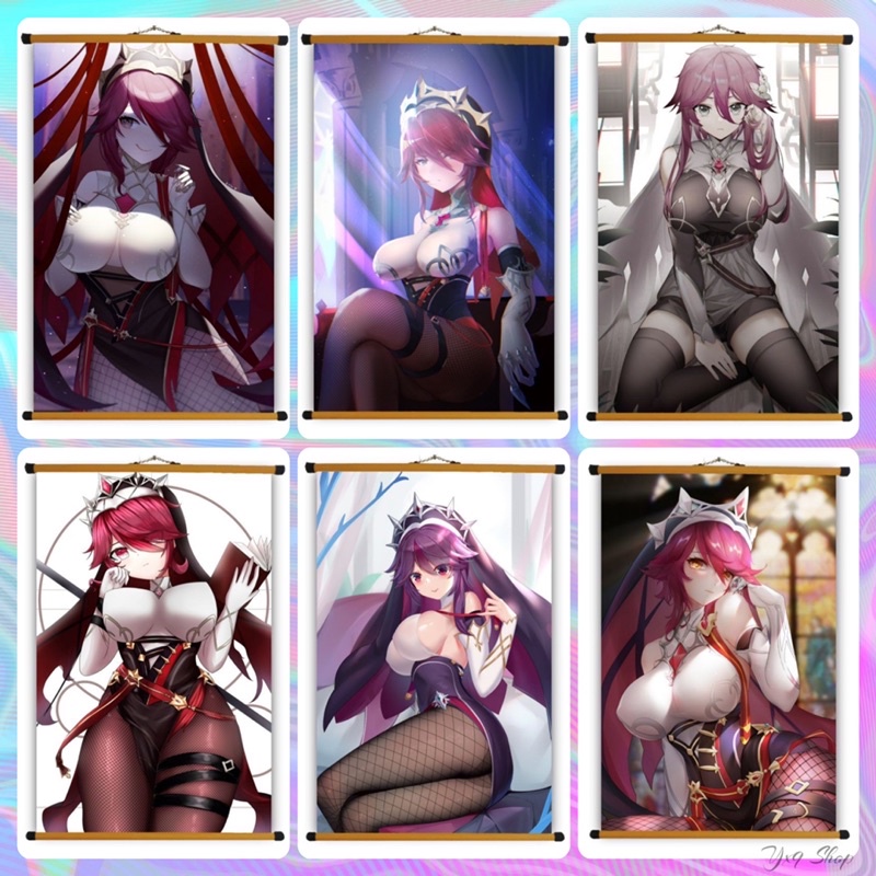 Tranh Vải Treo Tường Rosaria Genshin Impact