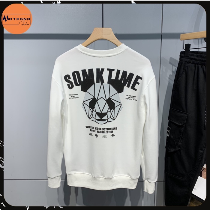 Áo nỉ nam dáng ôm, Áo sweater nam chất đẹp dày dặn in Gấu Trúc lạ mắt mã NZ665