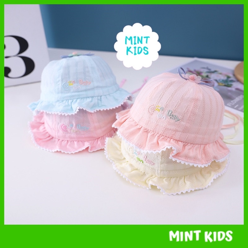Mũ đính hoa Come on baby siêu xinh cho bé 0 đến 9 tháng