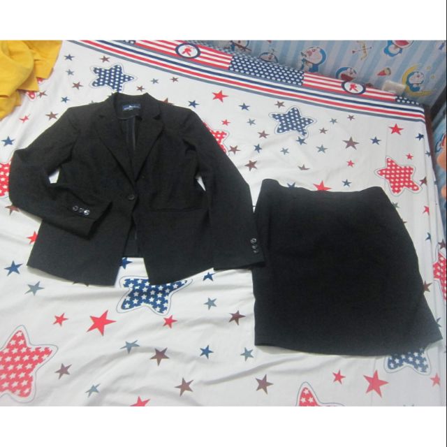 Set vest váy đen công sở size 2XS L XL 2XL 3XL 4XL