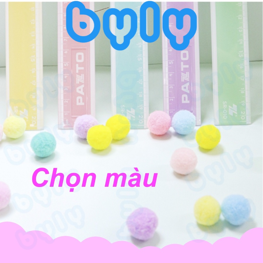 Thước kẻ 20cm tông màu pastel chọn màu 𝑻𝒉𝒊𝒆̂𝒏 𝑳𝒐𝒏𝒈 Pazto SR-010 - ByLy Store