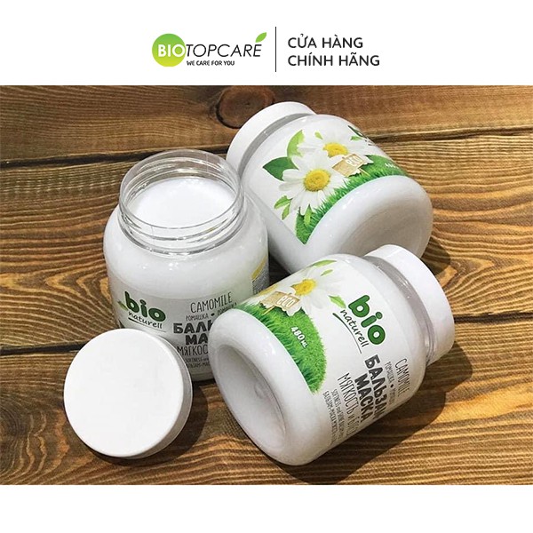 Kem ủ-xả Bio Naturell suôn mượt &amp; chắc khỏe chiết xuất hoa cúc La Mã 480ml - BioTopcare Official