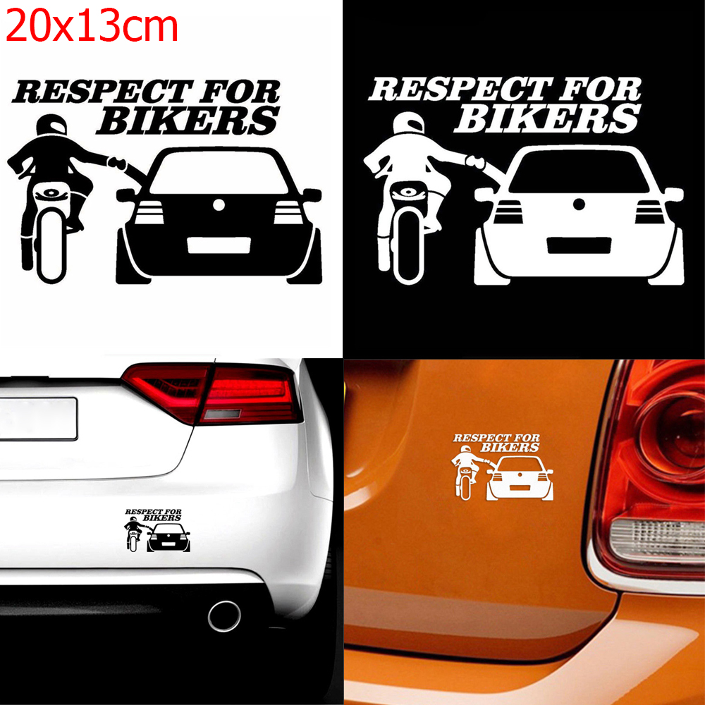 Decal Dán Trang Trí Hình Người Lái Xe Máy 20x13cm