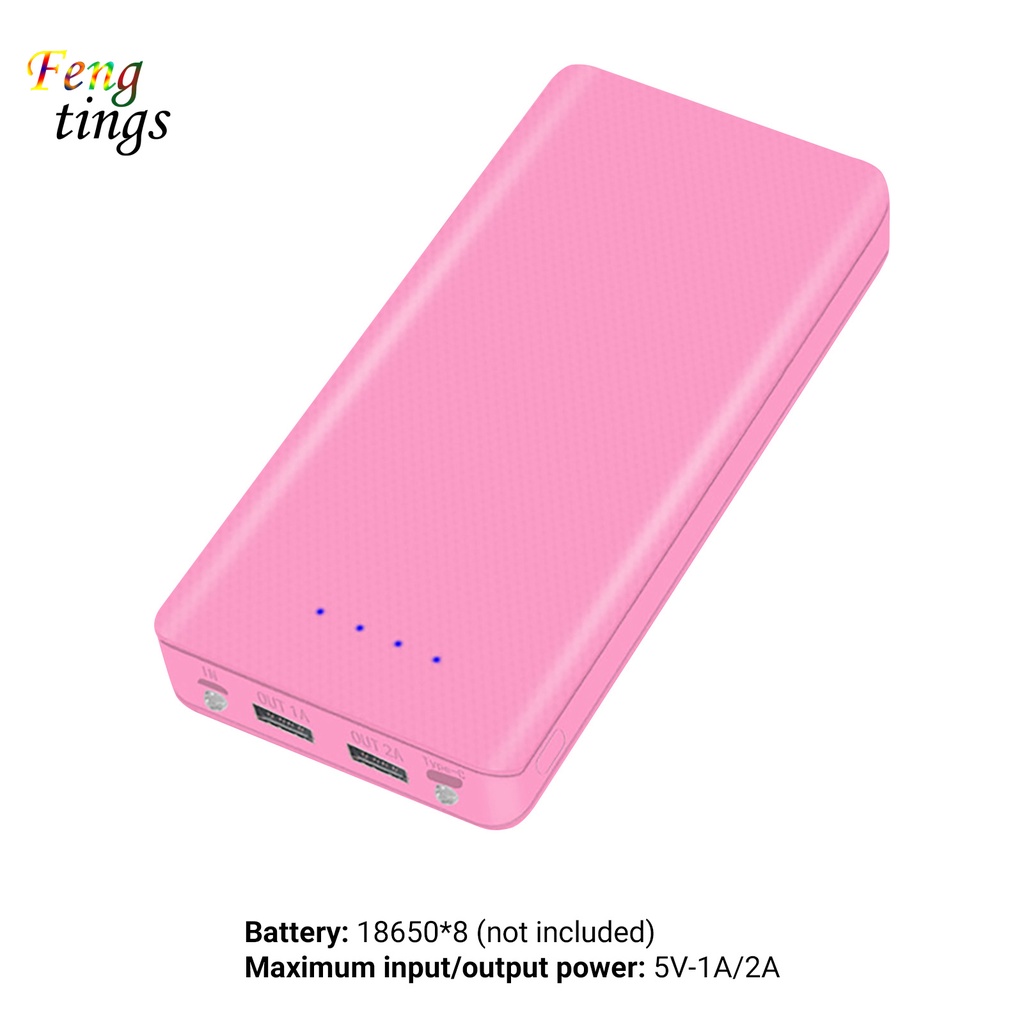 Vỏ hộp sạc dự phòng hai đầu ra 8x18650 cho điện thoại thông minh