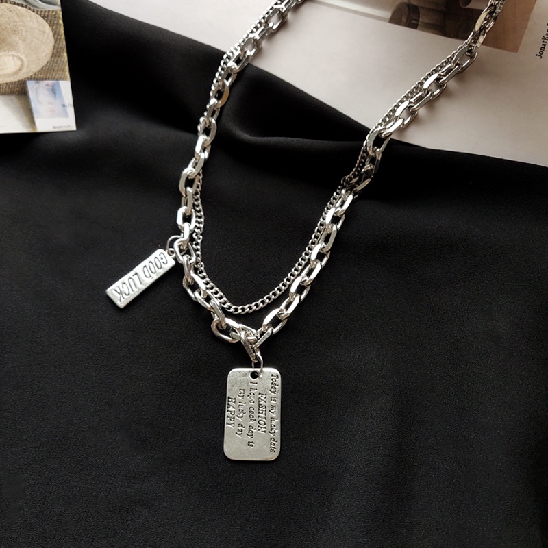 Vòng cổ Hai Lớp Dày Dặn Phong Cách Hip Hop Âu Mỹ Thời Trang