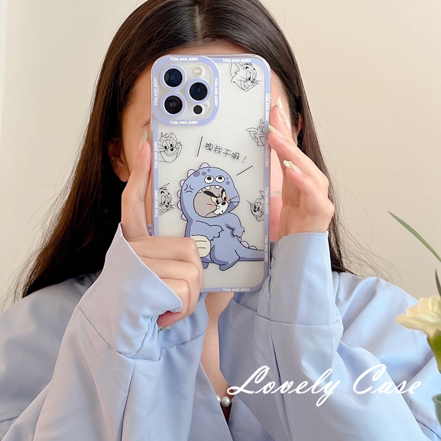 Ốp Điện Thoại Trong Suốt Hình Khủng Long Cho IPhone 14 13 12 11 Pro Max X XR Xs Max 8 7 6 6s Plus SE 2020