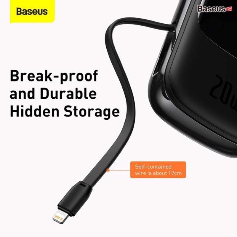 Pin sạc dự phòng Baseus Qpow Digital Display quick charging power bank 20000mAh 20W
