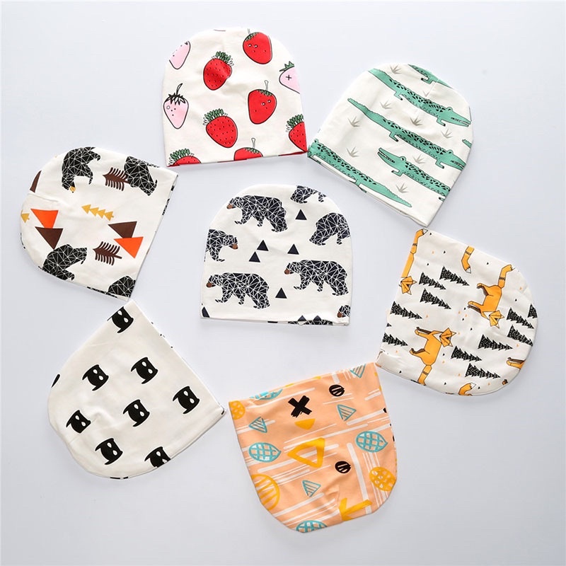 Mũ cotton mềm mại thu đông cho bé 1-3 tuổi
