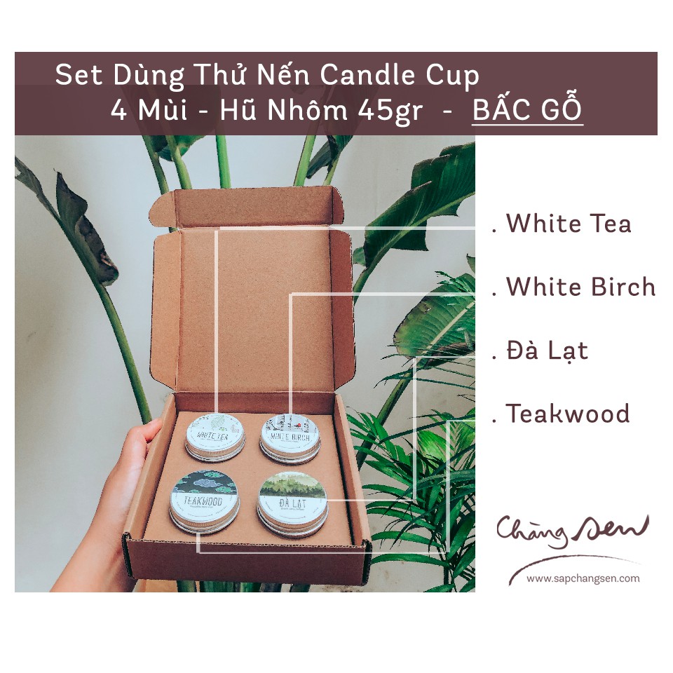 Nến thơm thiên nhiên mini (AGAYA / Candle Cup) - 20 mùi, hũ nhôm 45g