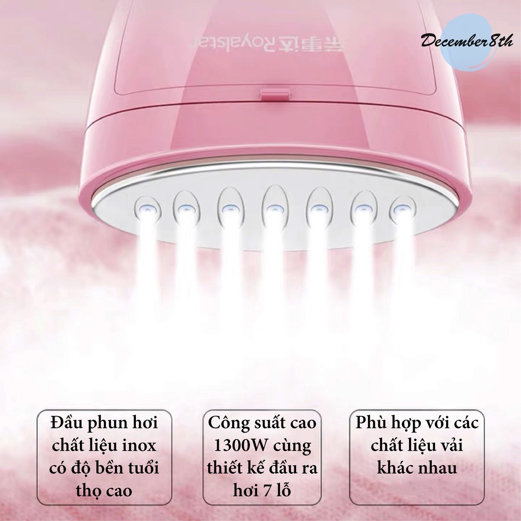 Có Sẵn - Bàn Là Hơi Nước Cầm Tay Royalstar Gấp Được Chính Hãng