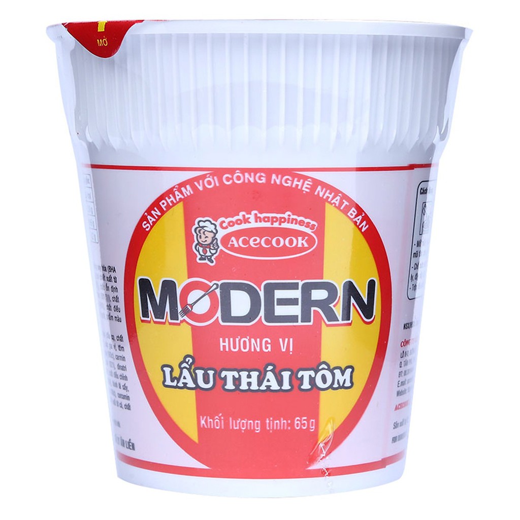 Thùng 24 ly Mì Modern lẩu Thái tôm 65g