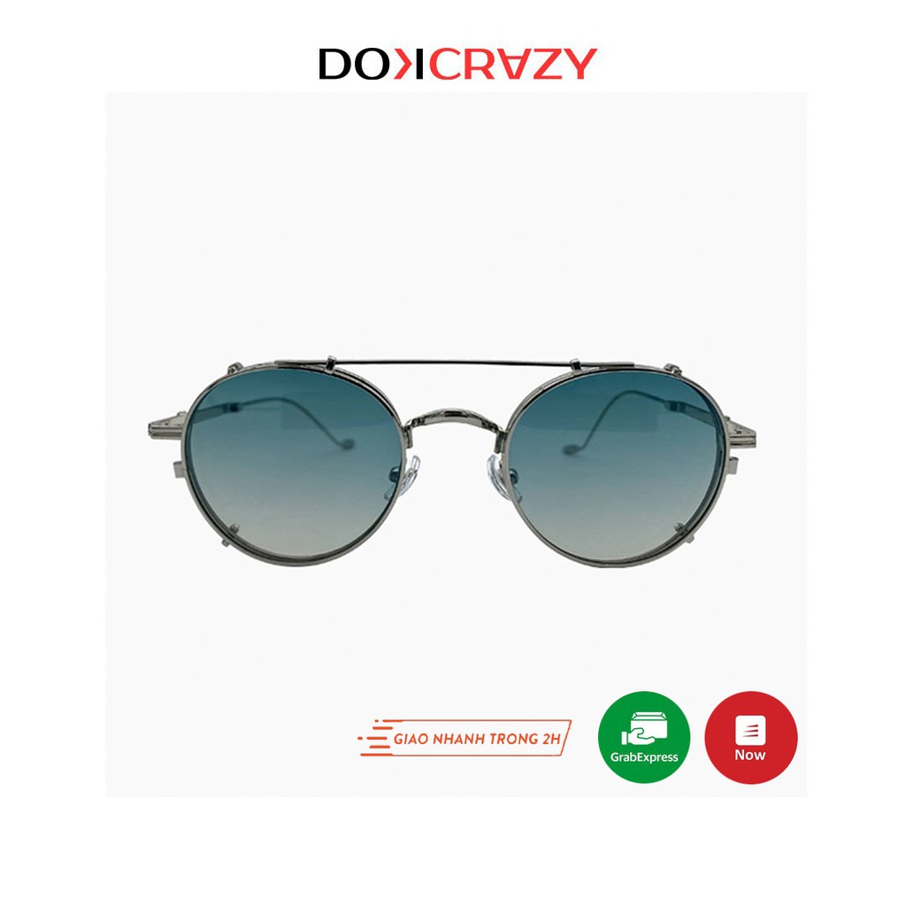 Kính mát râm cận clip on DABLO local brand DOKCRAZY thời trang nam nữ gọng tròn mắt râm ngầu phân cực chống tia UV retro