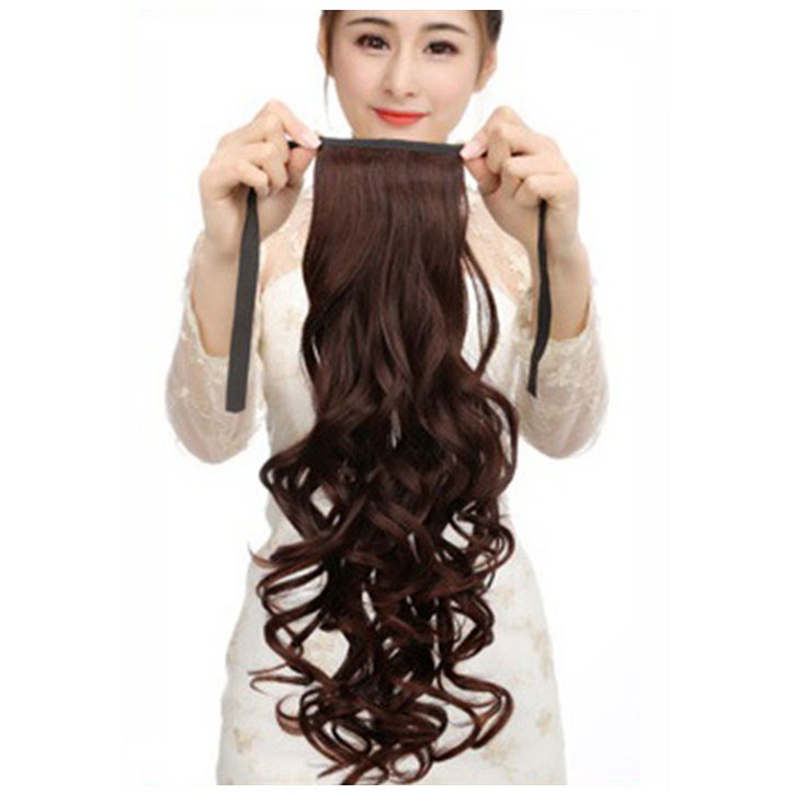 Tóc giả nữ cột xoăn 50cm 💖FREESHIP💖 Tóc cột xoăn 50cm C136
