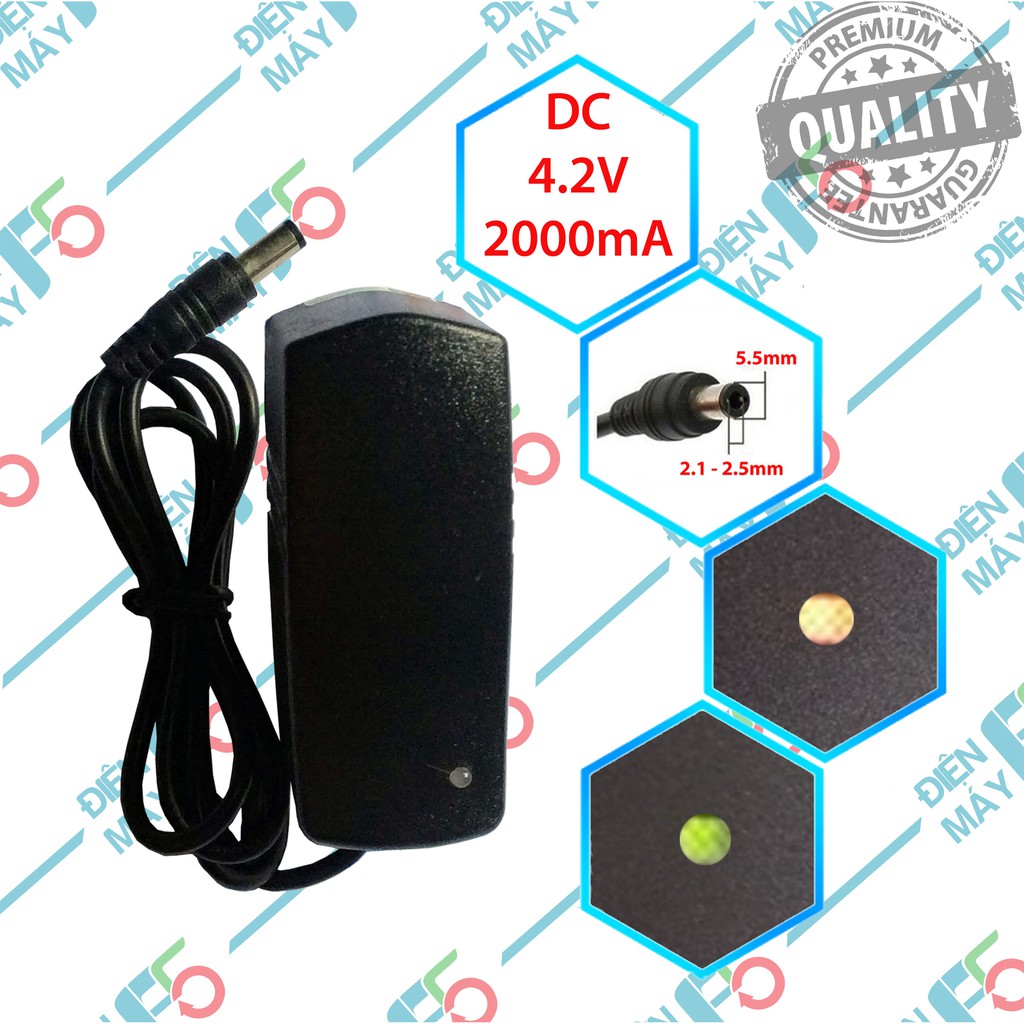 DMF5 Sạc 4.2v 2A loại tốt dùng sạc pin Li-ion có báo đầy