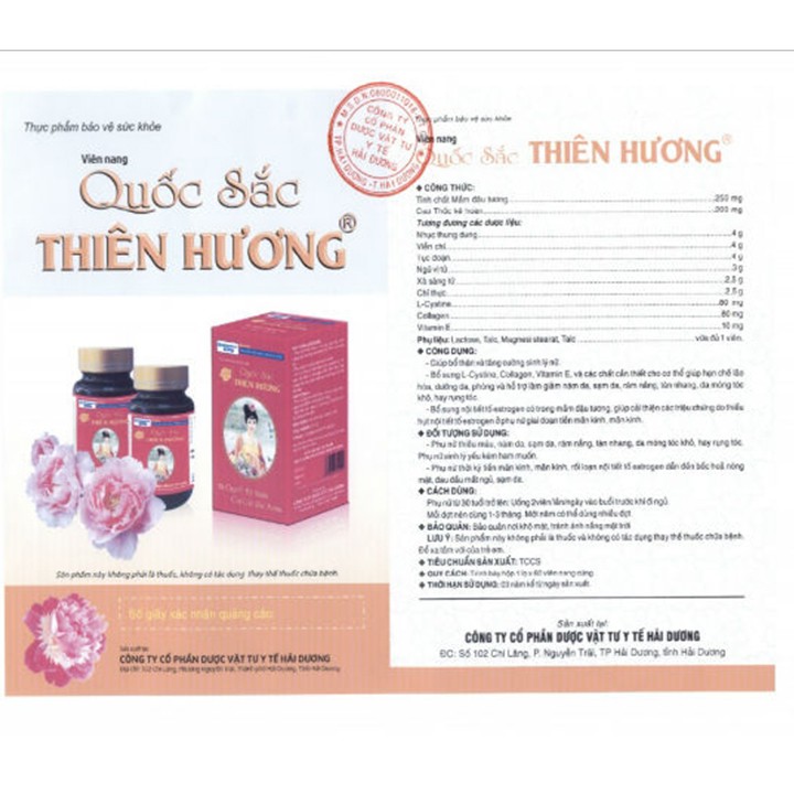 Viên Uống Quốc Sắc Thiên Hương Hộp 60 Viên - Hỗ Trợ Đẹp Da & Tăng Cường Sinh Lý Nữ - ATZ Pharmacy