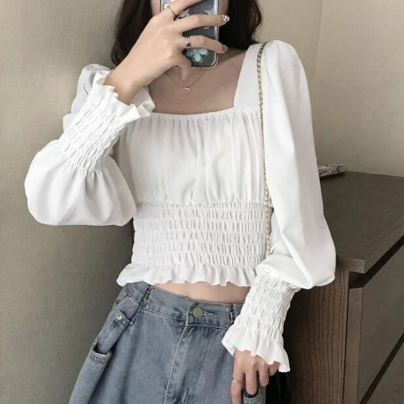 Áo Sơ Mi Chiffon Tay Dài Thời Trang Mùa Hè 2022 Mới Phong Cách Pháp Cho Nữ