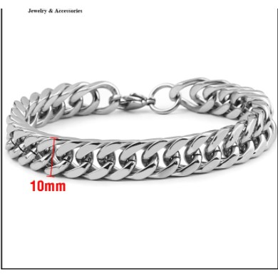 LẮC TAY INOX NAM KIỂU LẶC ĐÔI VUÔNG CẠCH ĐẸP KHÔNG ĐEN