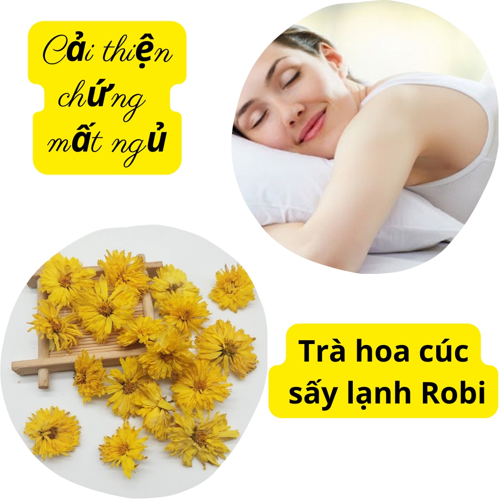 Trà hoa cúc vàng sấy lạnh Robimart gói 20g - Hàng chính hãng