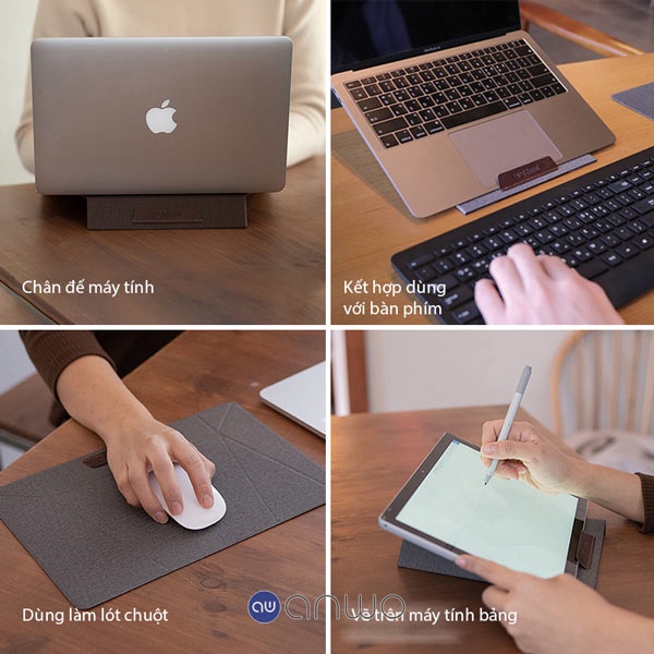 Đế Tản Nhiệt Laptop Ergomi Meta Stand Chính Hãng, Đa Năng Giá Đỡ Máy Tính Không Dán Keo, Kê Tablet & Lót Chuột Máy Tính