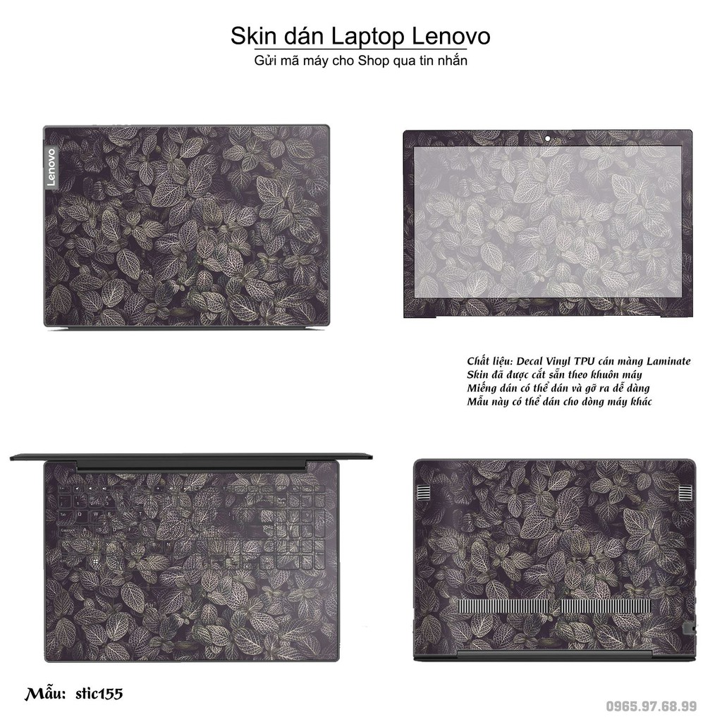 Skin dán Laptop Lenovo in hình Hoa văn sticker nhiều mẫu 26 (inbox mã máy cho Shop)