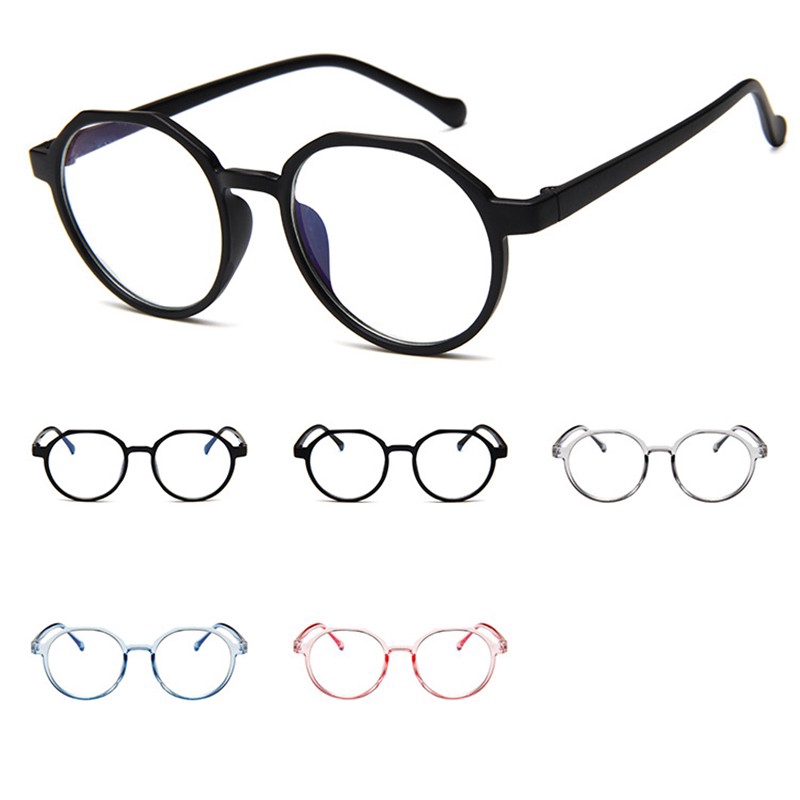 Korean Simple Plastic Round Anti-blue Light Frame Glasses Women/Men