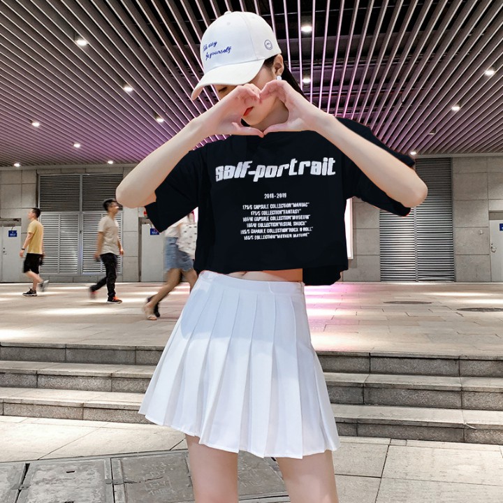 Áo croptop Goness nữ cổ tròn vải cotton co giãn thoáng mát croptop ngắn tay thun đẹp AP001