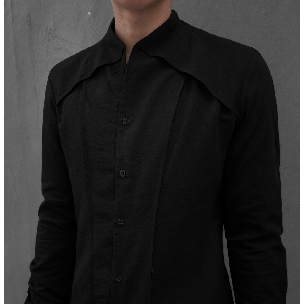 Áo sơ mi dài tay đũi vạt đối xứng RICH - AS043