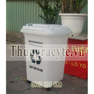 Thùng rác công cộng 60 lít bánh xe