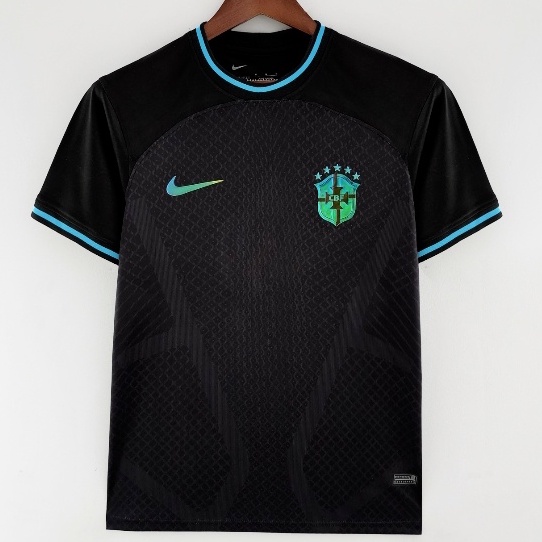 Áo Bóng Đá Màu Vàng Đen Trắng Đội Tuyển Brazil Mùa Giải 22 / 23