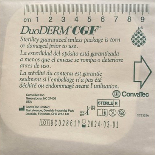 ✅ DUODERM CGF - Băng gạc thấm hút dịch nhanh lành vết thương (Chính hãng Convatec - Mỹ)