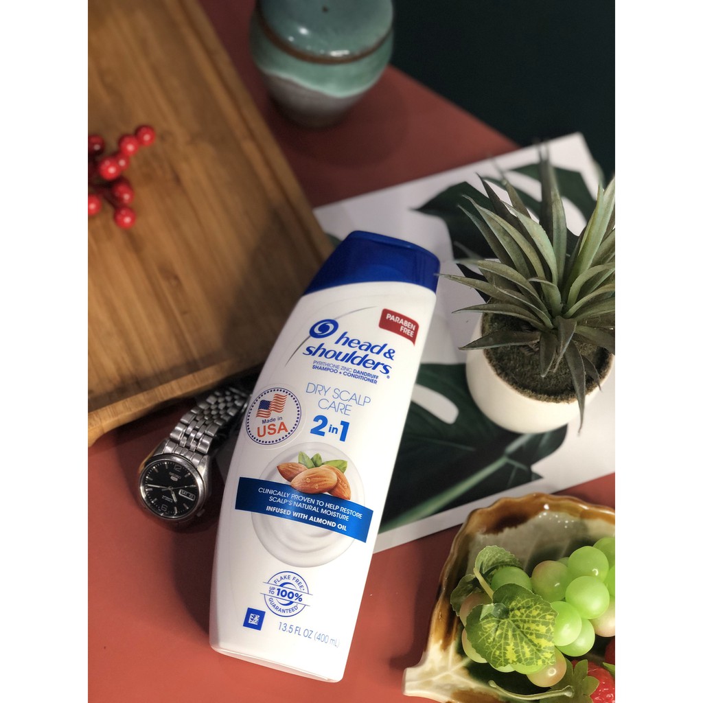 [USA-Chuẩn Mỹ] Dầu gội xả 2in1[Head &amp; Shoulders Dry Care sạch gàu - NK chính hãng