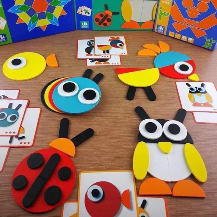 ĐỒ CHƠI GHÉP HÌNH KHỐI SÁNG TẠO MONTESSORI FUN BOARD