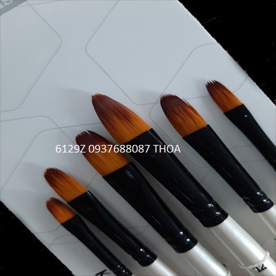 [ TÂM TÂM ]-Bộ cọ thân trắng Keep smiling 6129 (bộ 6 cây)-