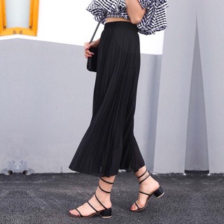 Chân váy Midi dập ly