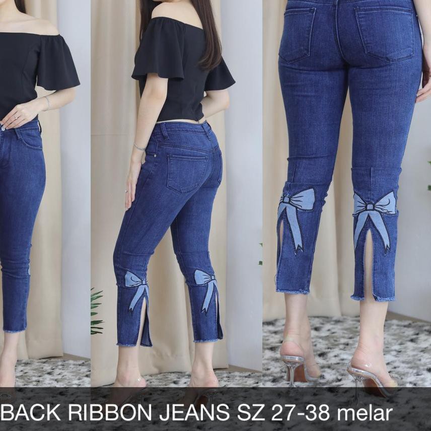 Quần Jeans Lưng Thun Cột Dây Xvd-487 Cho Nữ 7 / 9