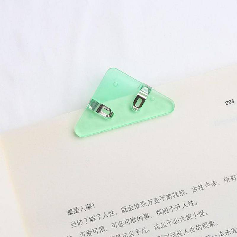 ⭐ iLado ⭐ 【10 PCS / túi dự phòng】 Kẹp tài liệu mini Tam giác kẹp giữ Kẹp Bướm kẹp nhựa Văn phòng phẩm trong suốt màu đặc Học Sinh kẹp giấy đồ dùng học tập Acrylic Tiện Dụng Cho Học Sinh cho trường học văn phòng dễ thương