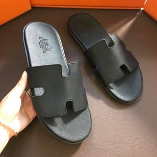 HOT Dép nam😍Freeship đơn 150k HN💥Dép nam thời trang da cao cấp chữ H đủ 2 màu đen trắng cực trẻ trung 