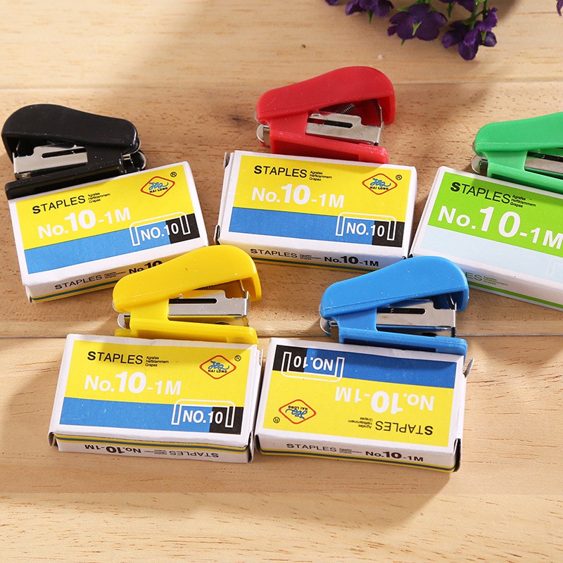 Dập Ghim giá rẻ TE28, nhỏ nhắn siêu dễ thương, tặng kèm hộp gồm 2 thanh gim bấm