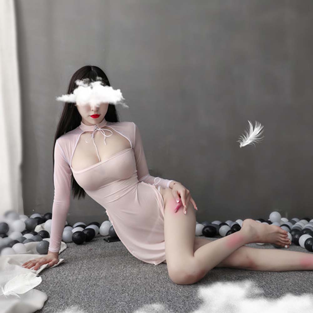 Đầm Ngủ Kiểu Sườn Xám Xẻ Tà Gợi Cảm Cho Nữ