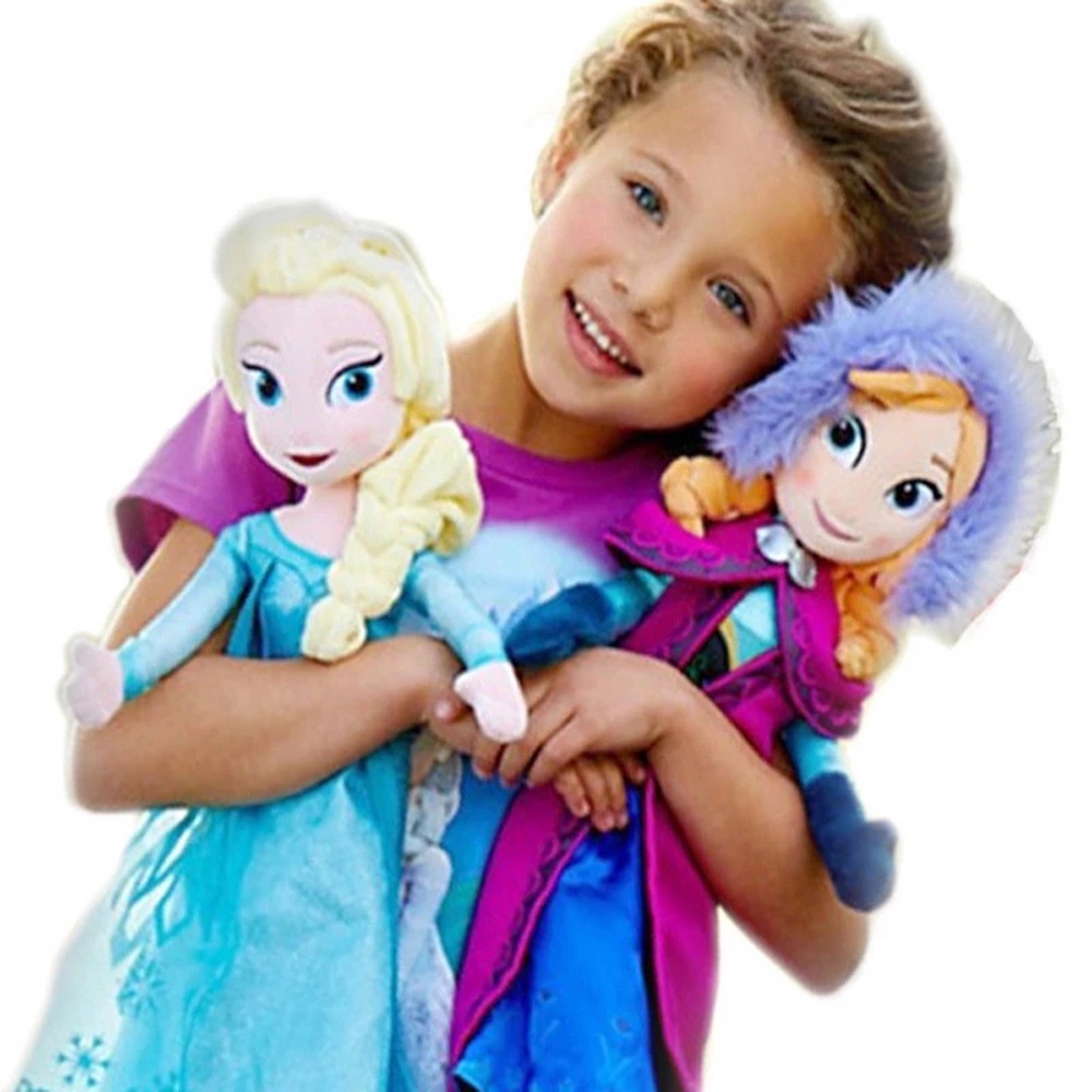 Búp Bê Công Chúa Anna Elsa Nhồi Bông Hoạt Hình Thanh Lịch Cho Bé 40 / 50cm / Anna Elsa Trong Phim Frozen 81