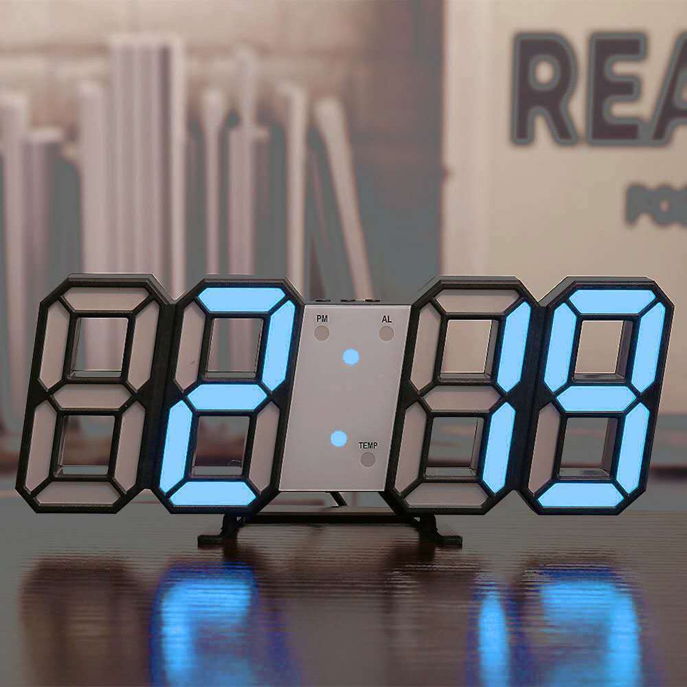 Đồng hồ LED 3D điện tử treo tường để bàn đẹp DHLED