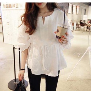 Áo sơ mi vải cotton thô đũi mẫu mới mùa hè 2019, kiểu dáng rộng rãi